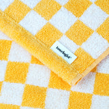 Pattern - Bath Towel - Checkered Yellow