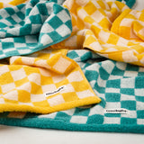 Pattern - Bath Towel - Checkered Yellow